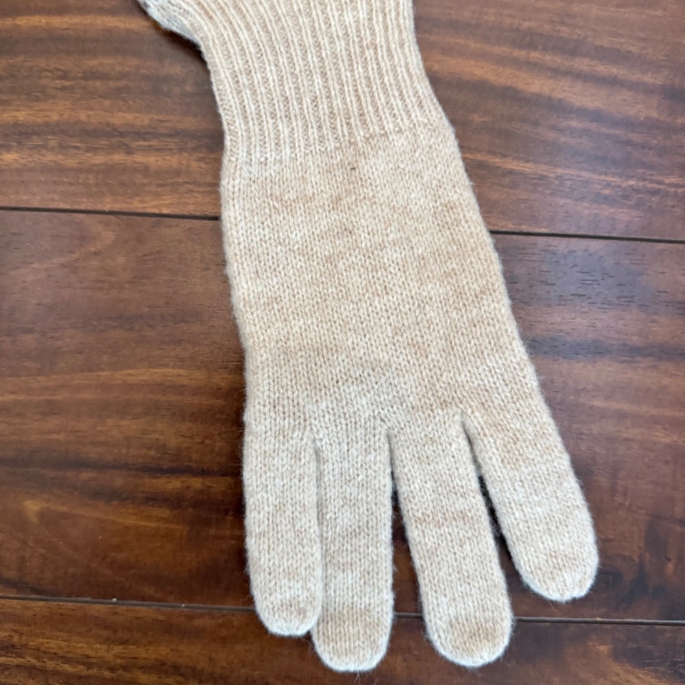 Lauren Ralph Lauren Long Knit Fair Isle Lambswool Gloves Scalloped 469N44 NEW - Picture 8 of 8